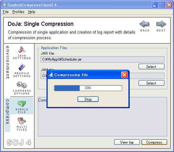 Window for compressing single application